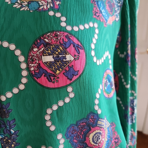 Vintage 80s Diane Freis Georgette Pleated Skirt Set - Picture 6 of 17